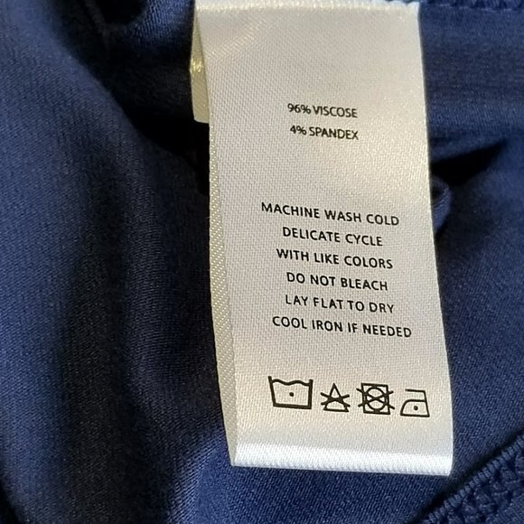 New LILLA P Blue V-Neck Shirt Dress S Womens Versatile Understated Simplicity - Picture 11 of 12